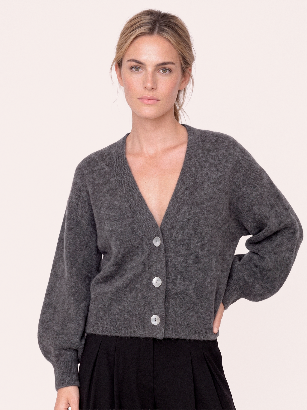 Gossia KalinaGO Cardigan Strik Cardigan Dark Grey