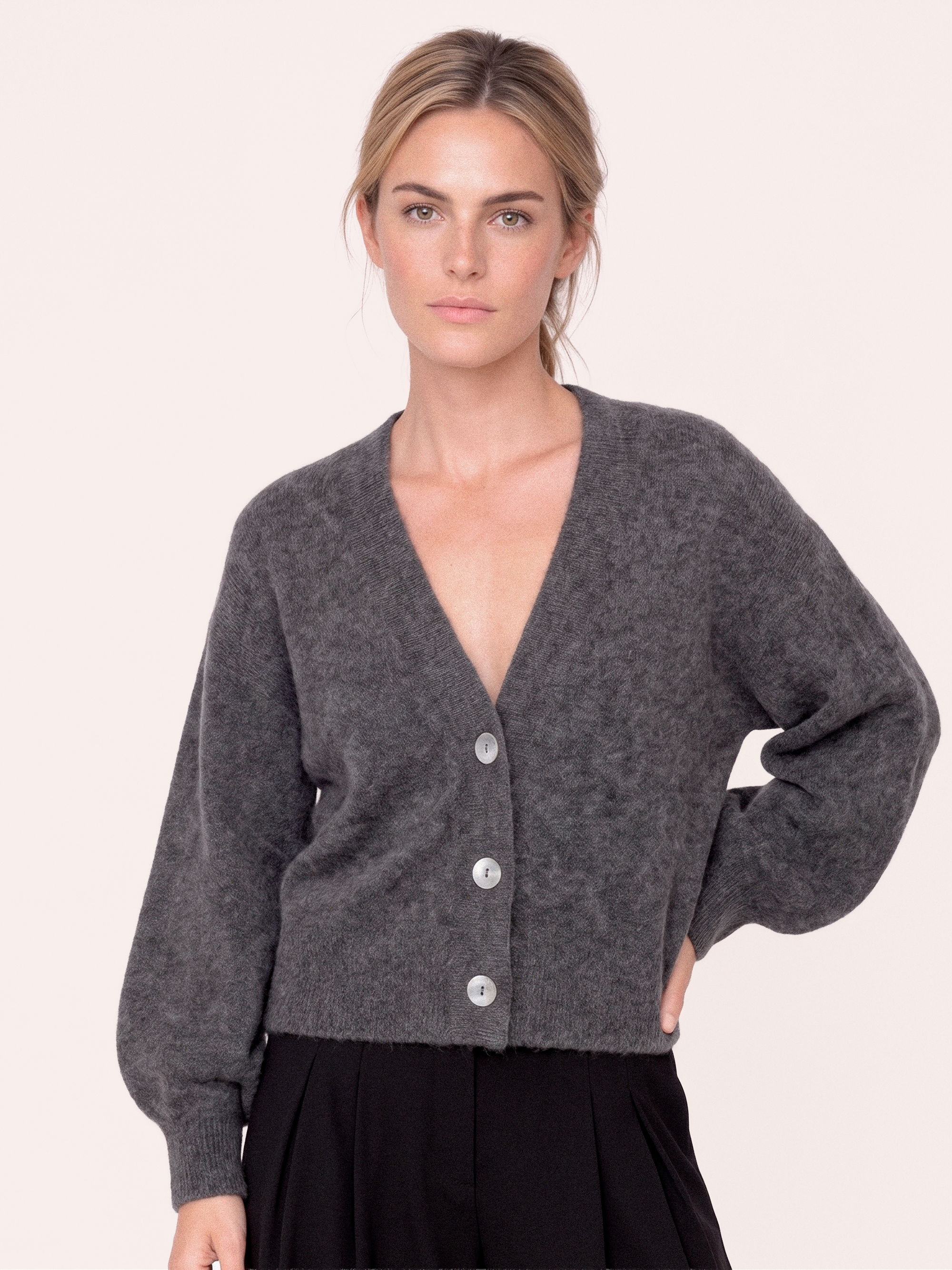 Gossia KalinaGO Cardigan Strik Cardigan Dark Grey