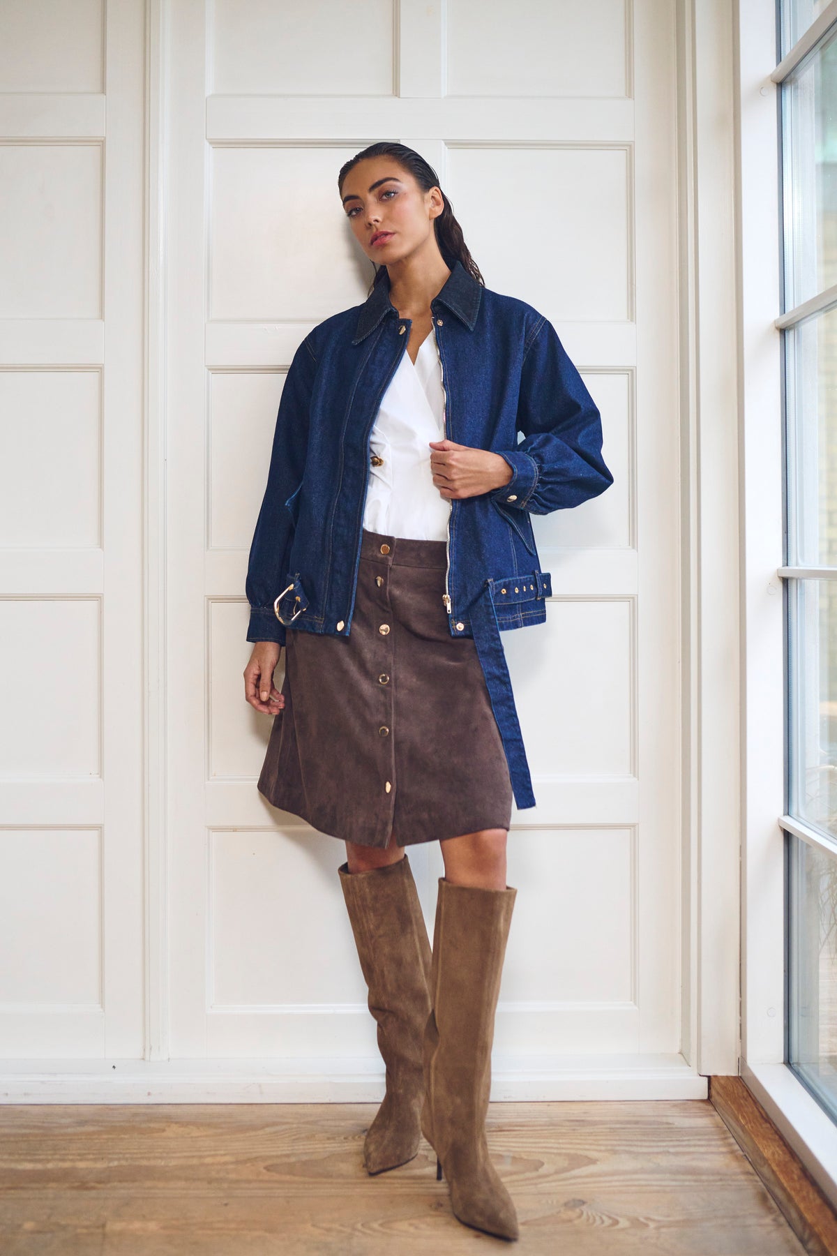 Gossia LaraGO Skirt Skirts Brown Suede