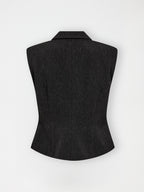 Gossia LianaGO Waistcoat Vests Black Melange