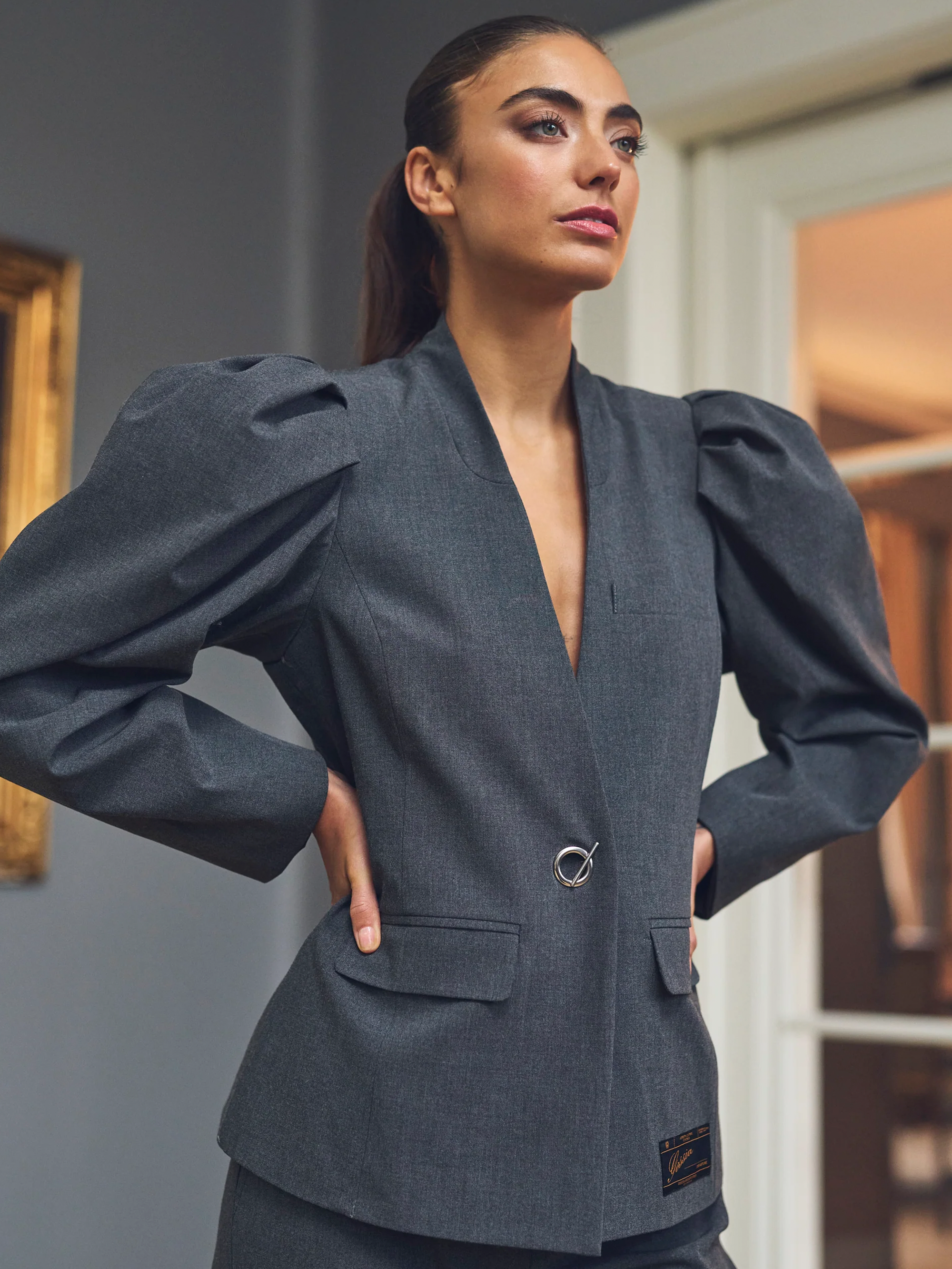 Gossia LiannGO Blazer Blazere Grey Melange