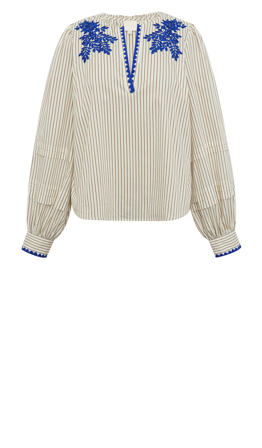 Gossia LuisaGo Blouse Bluser Creme Brown Stripes