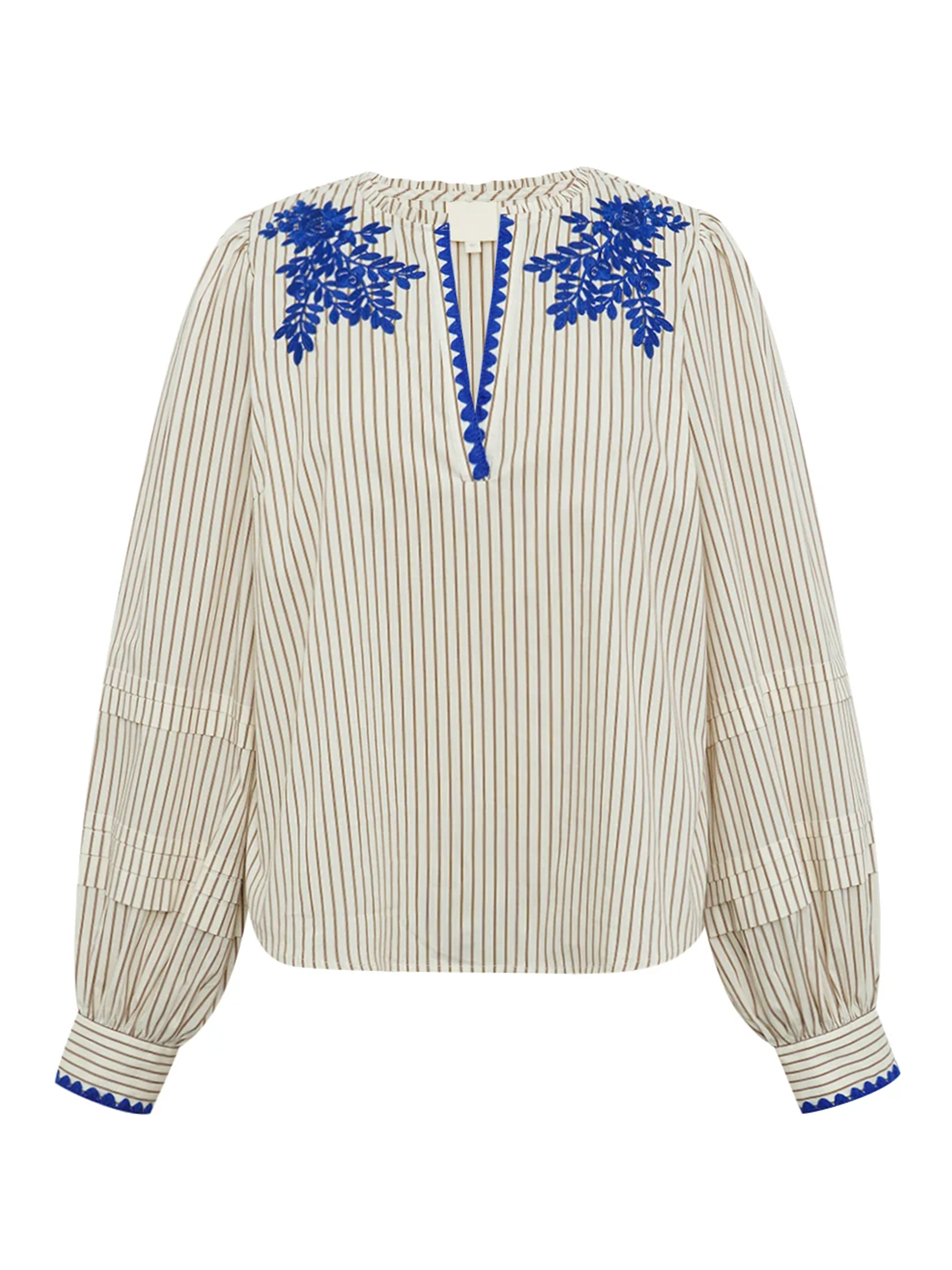 Gossia LuisaGo Blouse Bluser Creme Brown Stripes