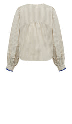 Gossia LuisaGo Blouse Bluser Creme Brown Stripes
