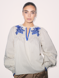 Gossia LuisaGo Blouse Bluser Creme Brown Stripes