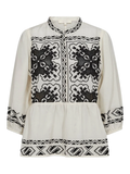 Gossia MadjaGO Blouse Bluser Creme - Black embrodery