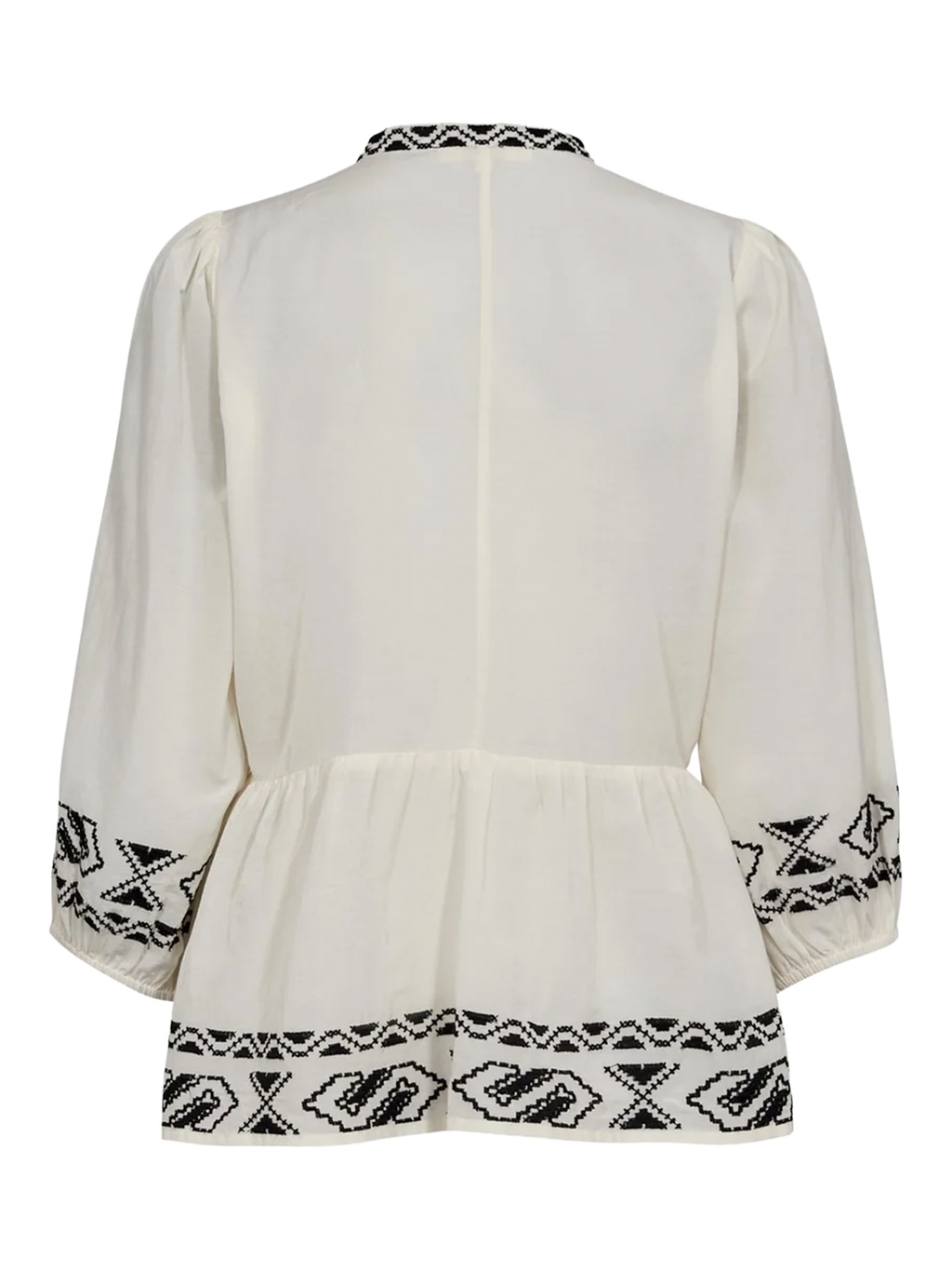 Gossia MadjaGO Blouse Bluser Creme - Black embrodery
