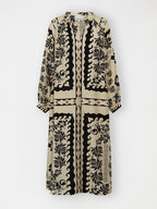 Gossia MagnyGO Dress Dresses Black Creme Print