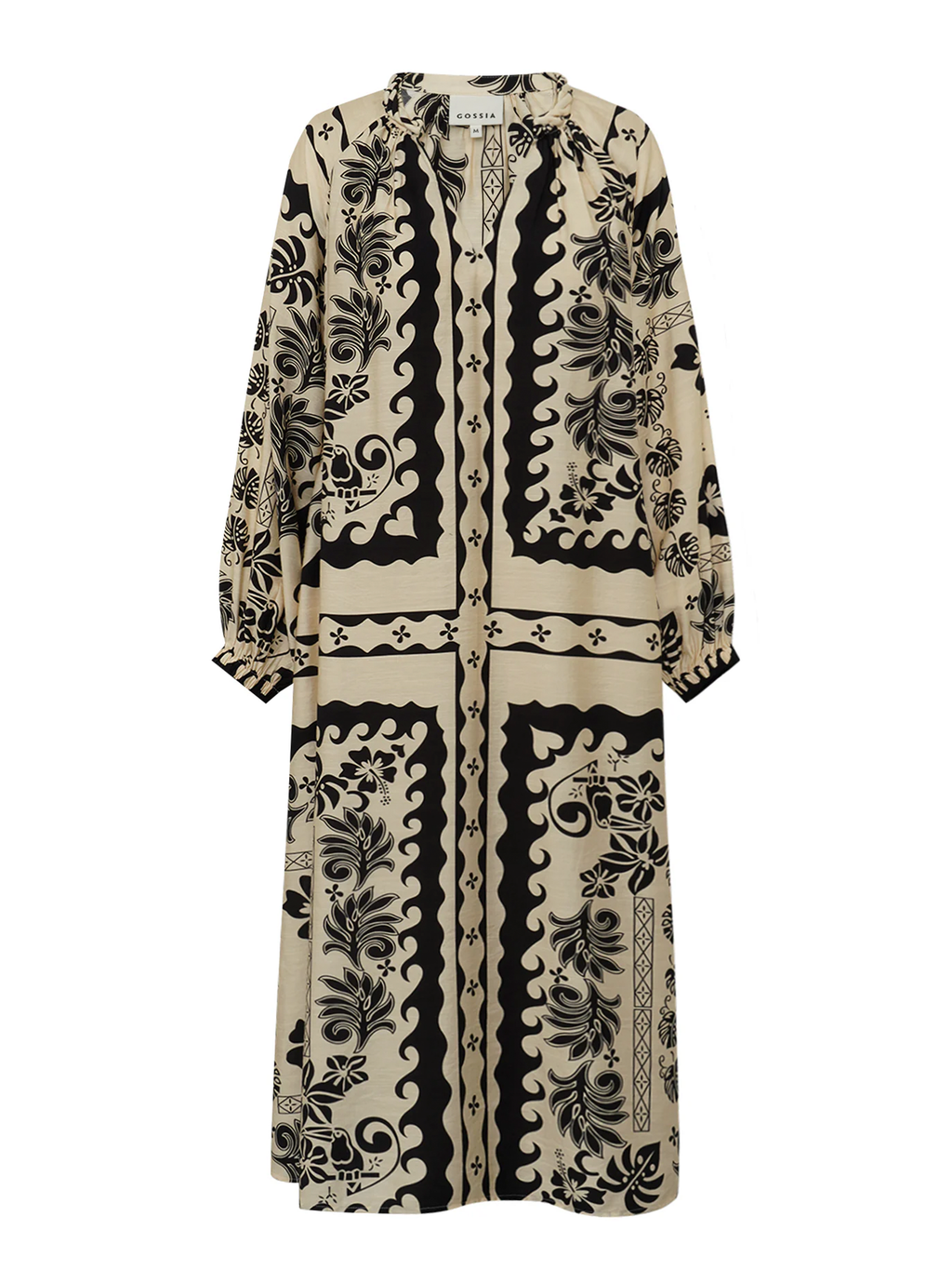 Gossia MagnyGO Dress Dresses Black Creme Print