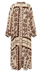 Gossia MagnyGO Dress Dresses Brown Creme Print