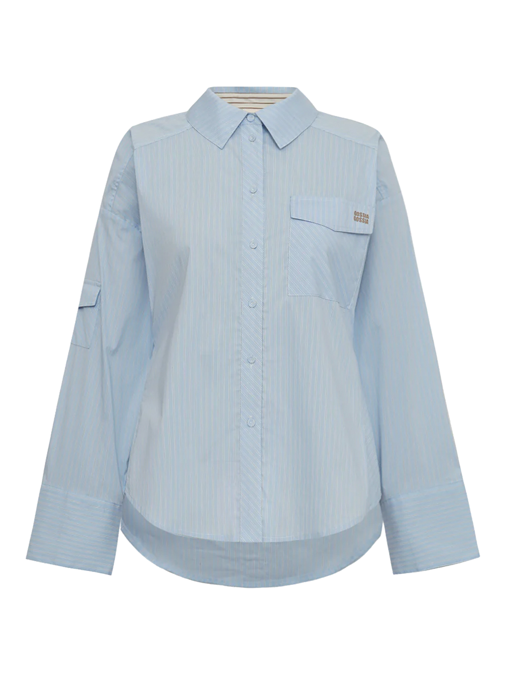 Gossia MaritGo Shirt Bluser Light Blue Stripes