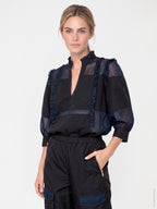 Gossia MarshGO Blouse Bluser Black Navy