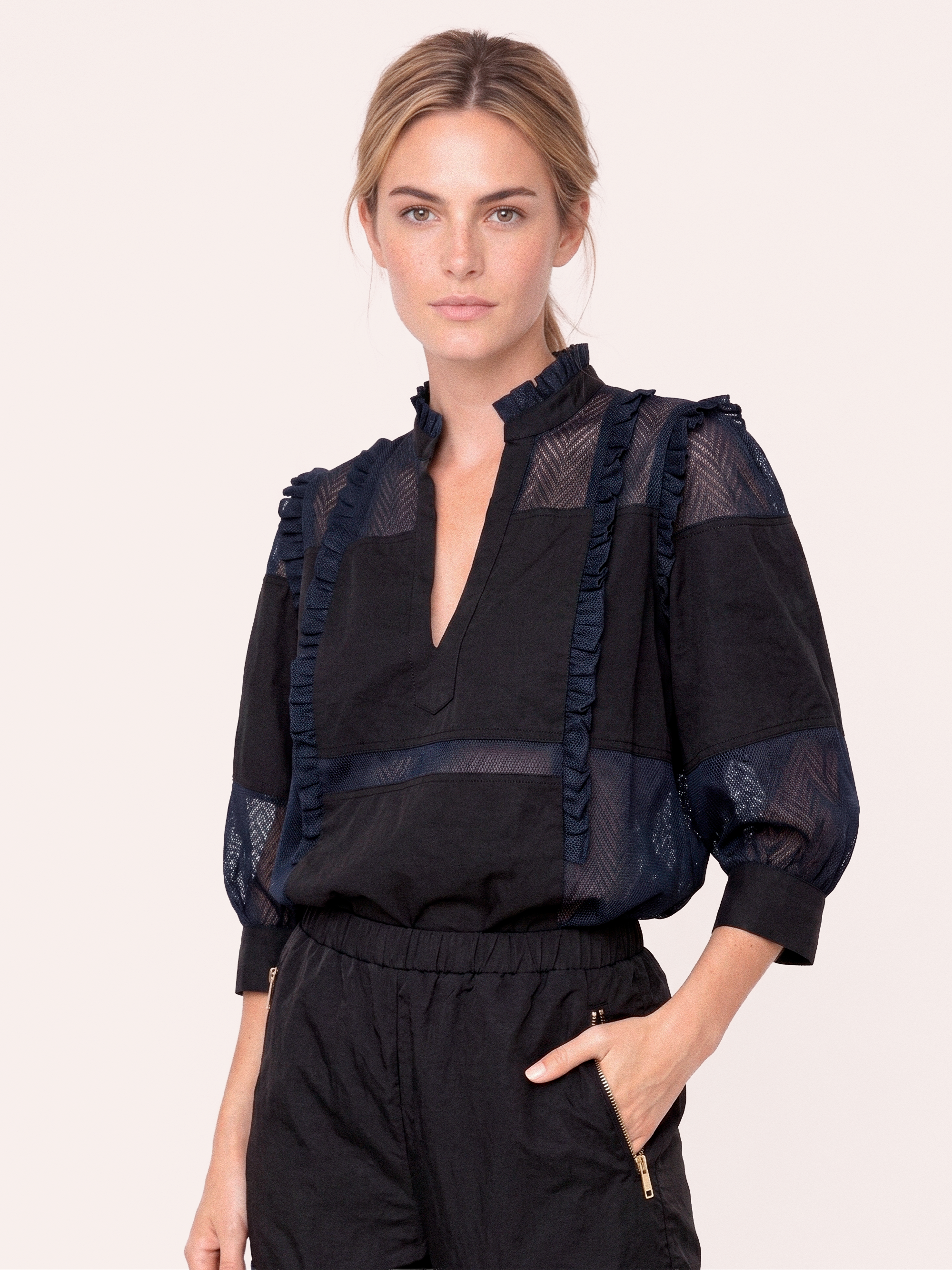 Gossia MarshGO Blouse Bluser Black Navy