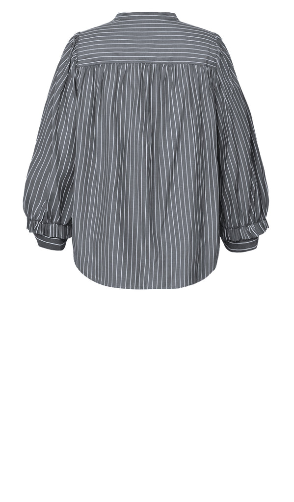 Gossia MeeGO Sia Blouse Bluser Grey / White stripes