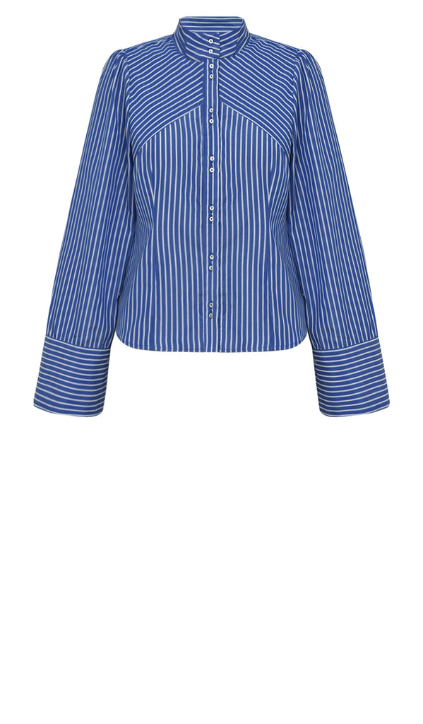 Gossia MicallaGO Shirt Skjorter Blue-white stripes