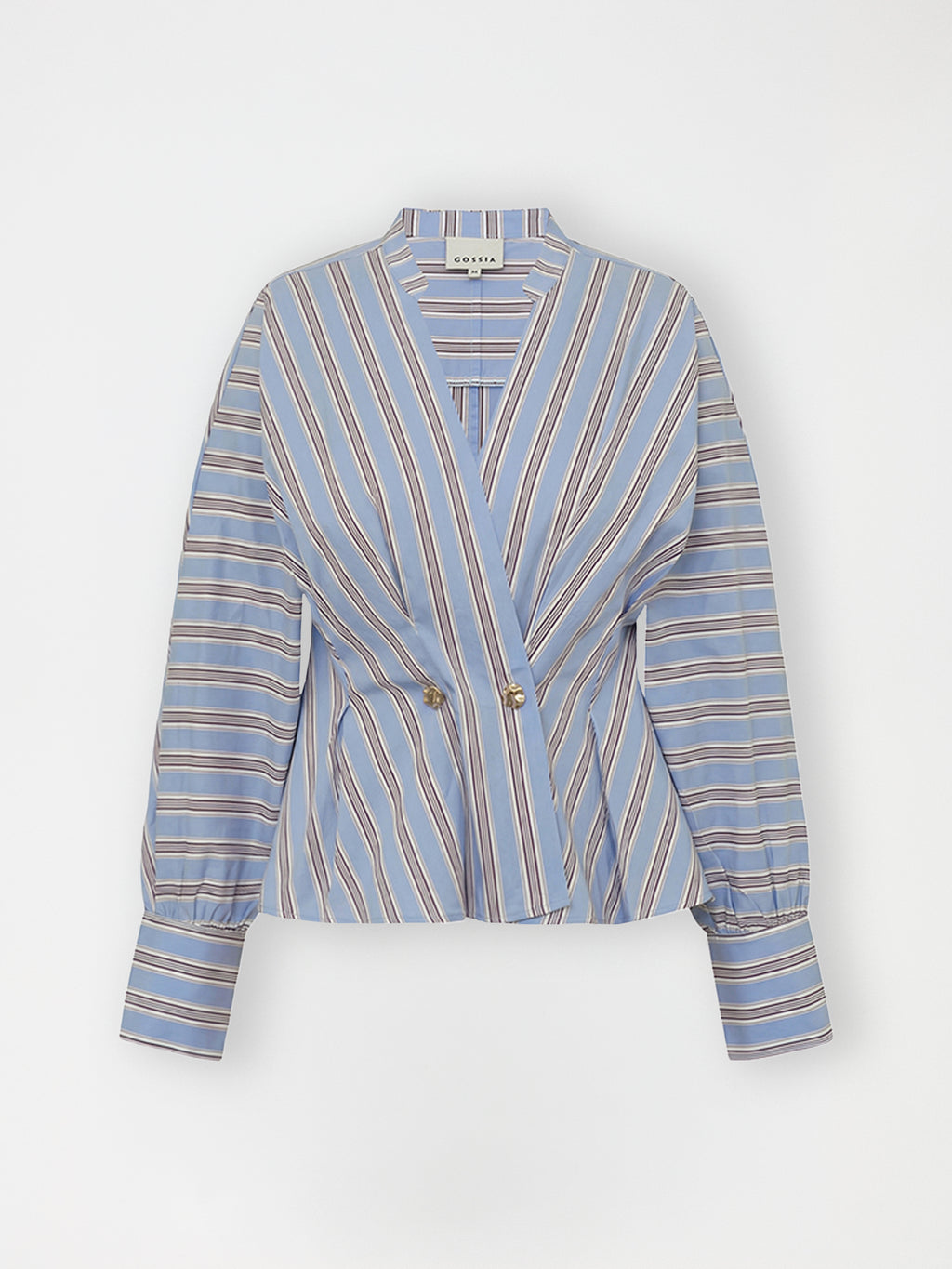 Gossia MieGO Blouse Bluser Blue / Brown Stripes