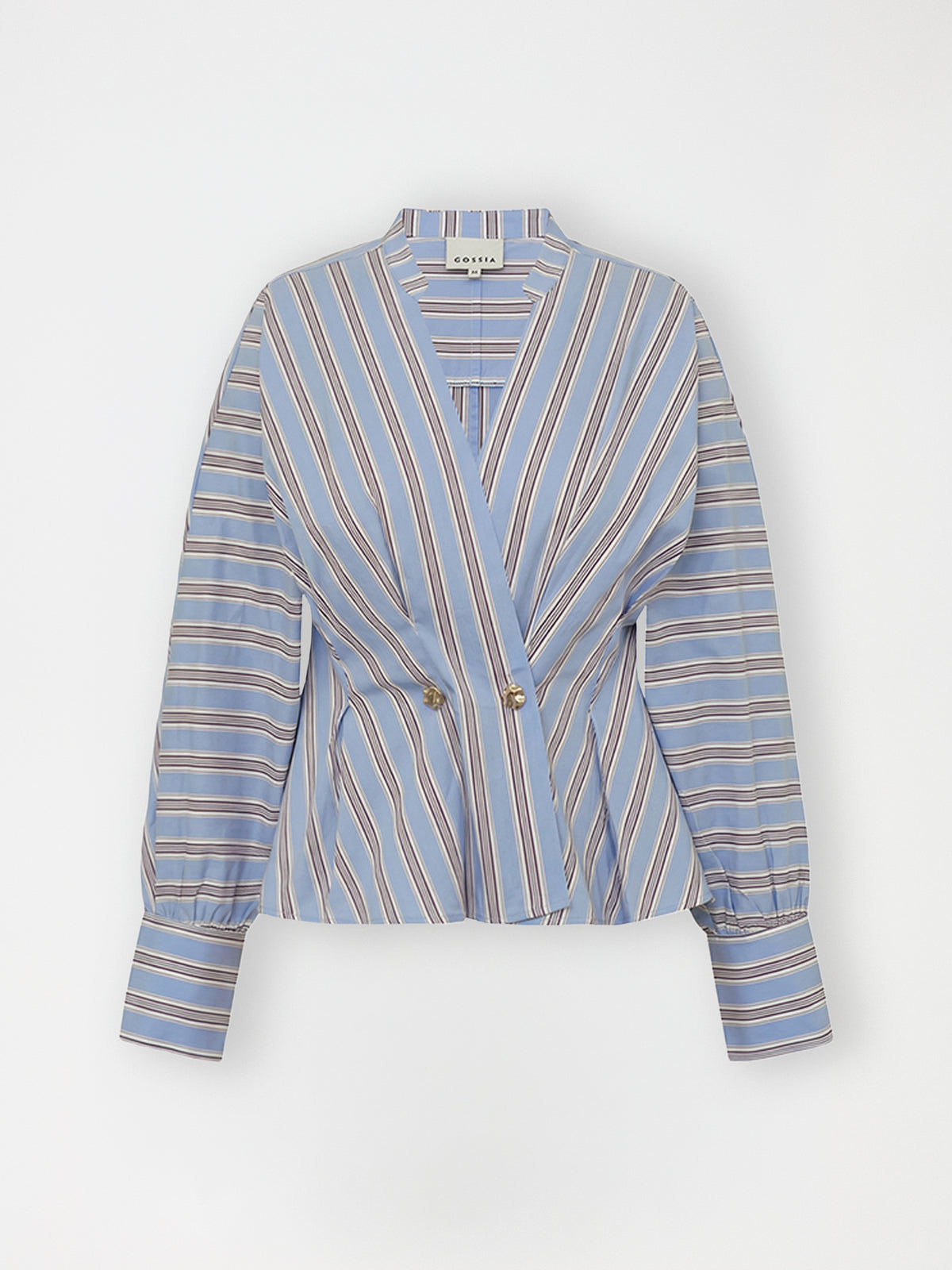 Gossia MieGO Blouse Bluser Blue / Brown Stripes