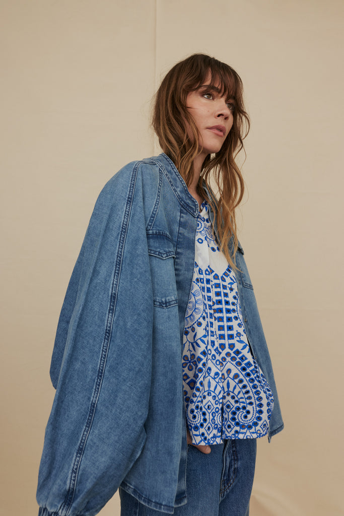 Gossia MillieGO Jacket Shirt Jakker Blue Jean