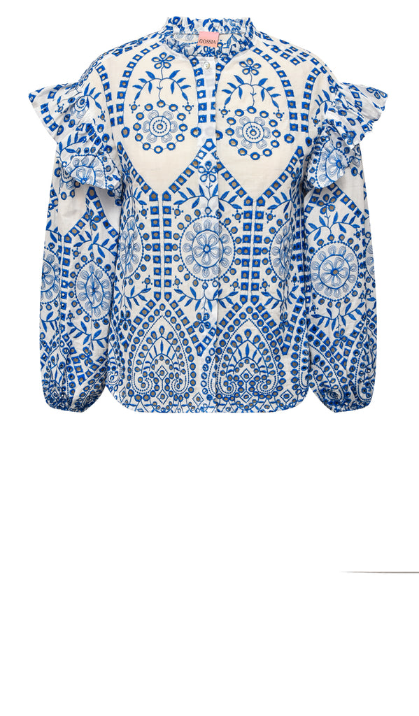 Gossia MiraGO Blouse Skjorter Blue/White