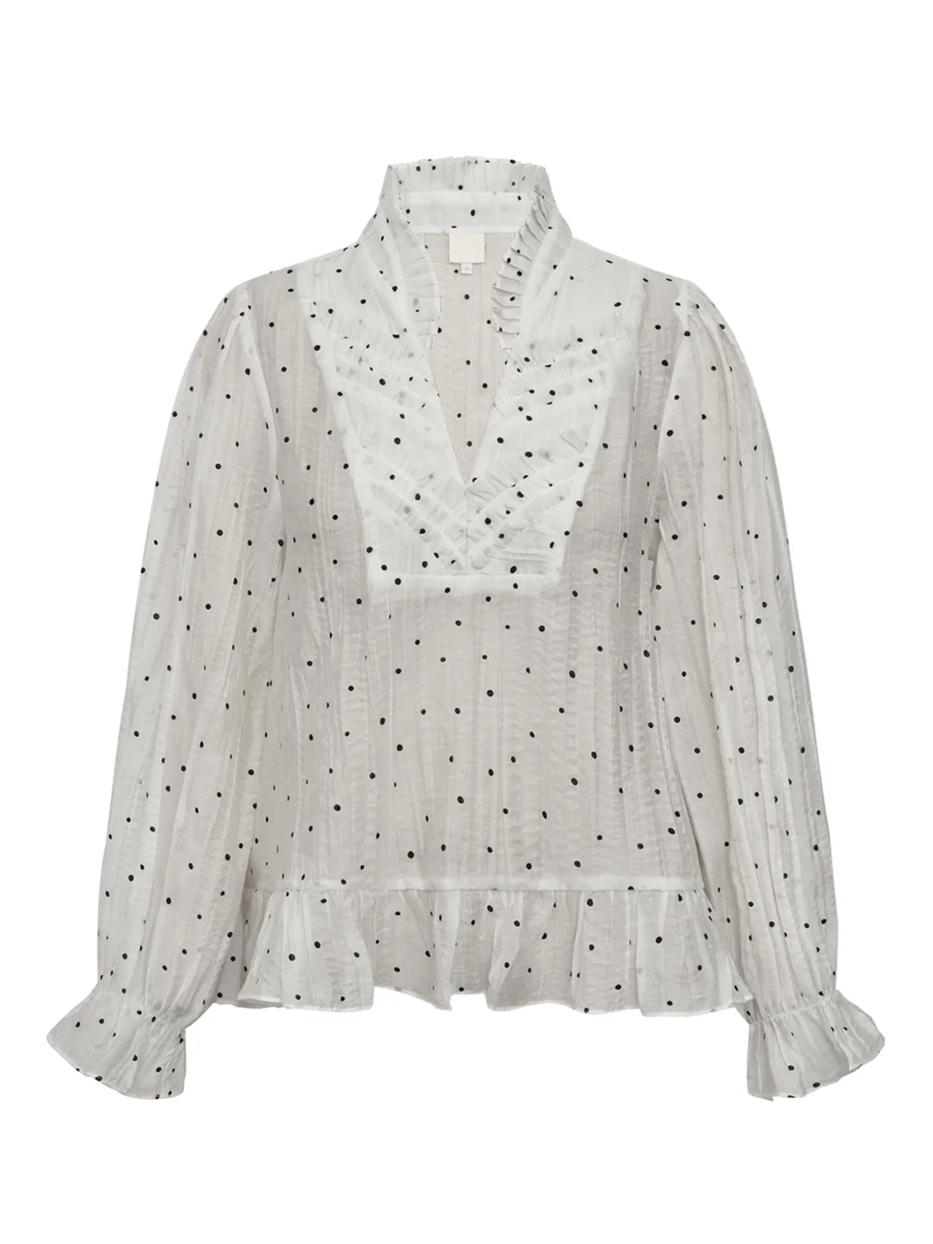 Gossia NazliGO Lullo Blouse Bluser Off-white Black Dots