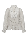 Gossia NazliGO Lullo Blouse Bluser Off-white Black Dots