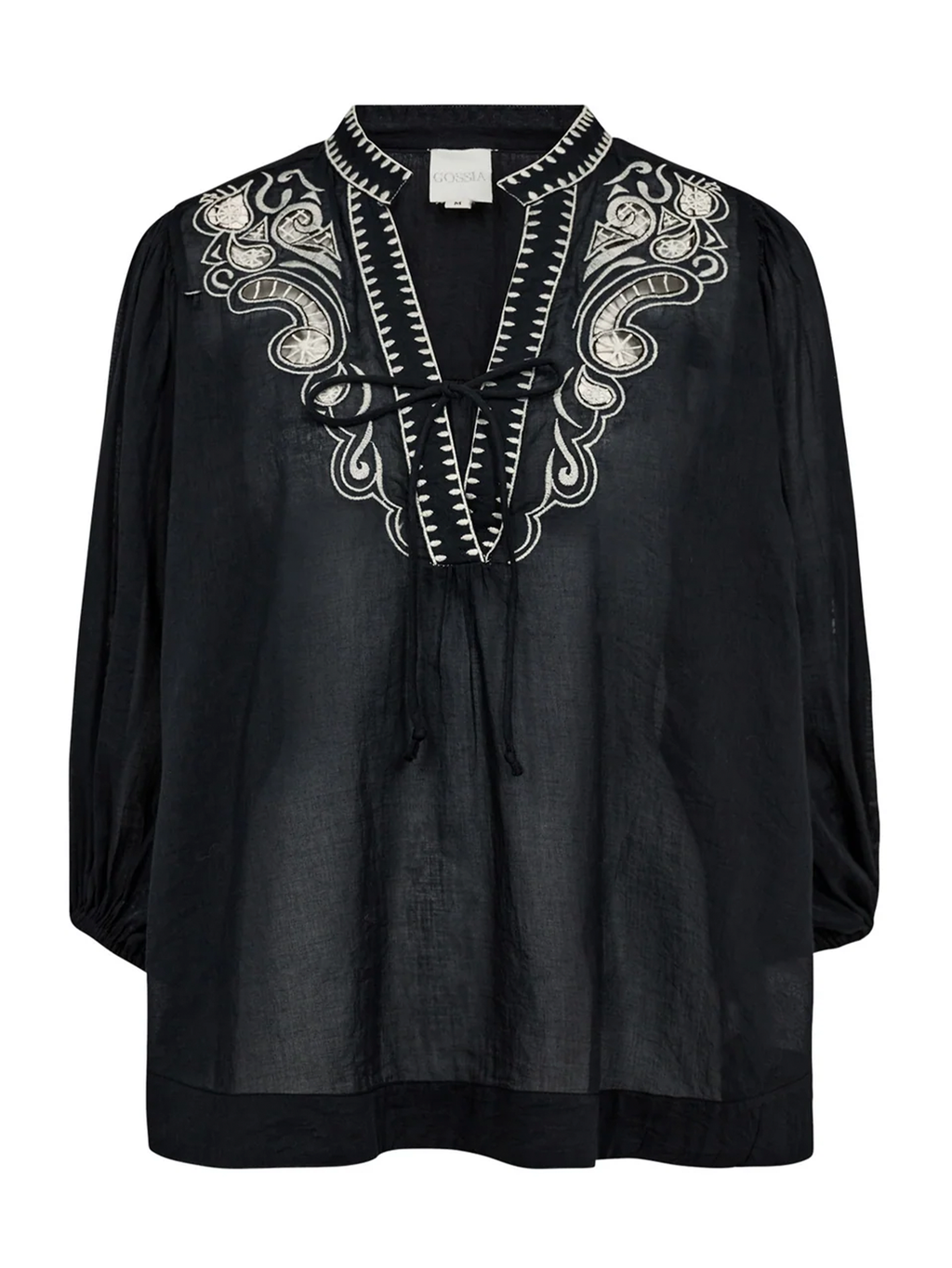 Gossia NouraGO Blouse Bluser Black-Creme