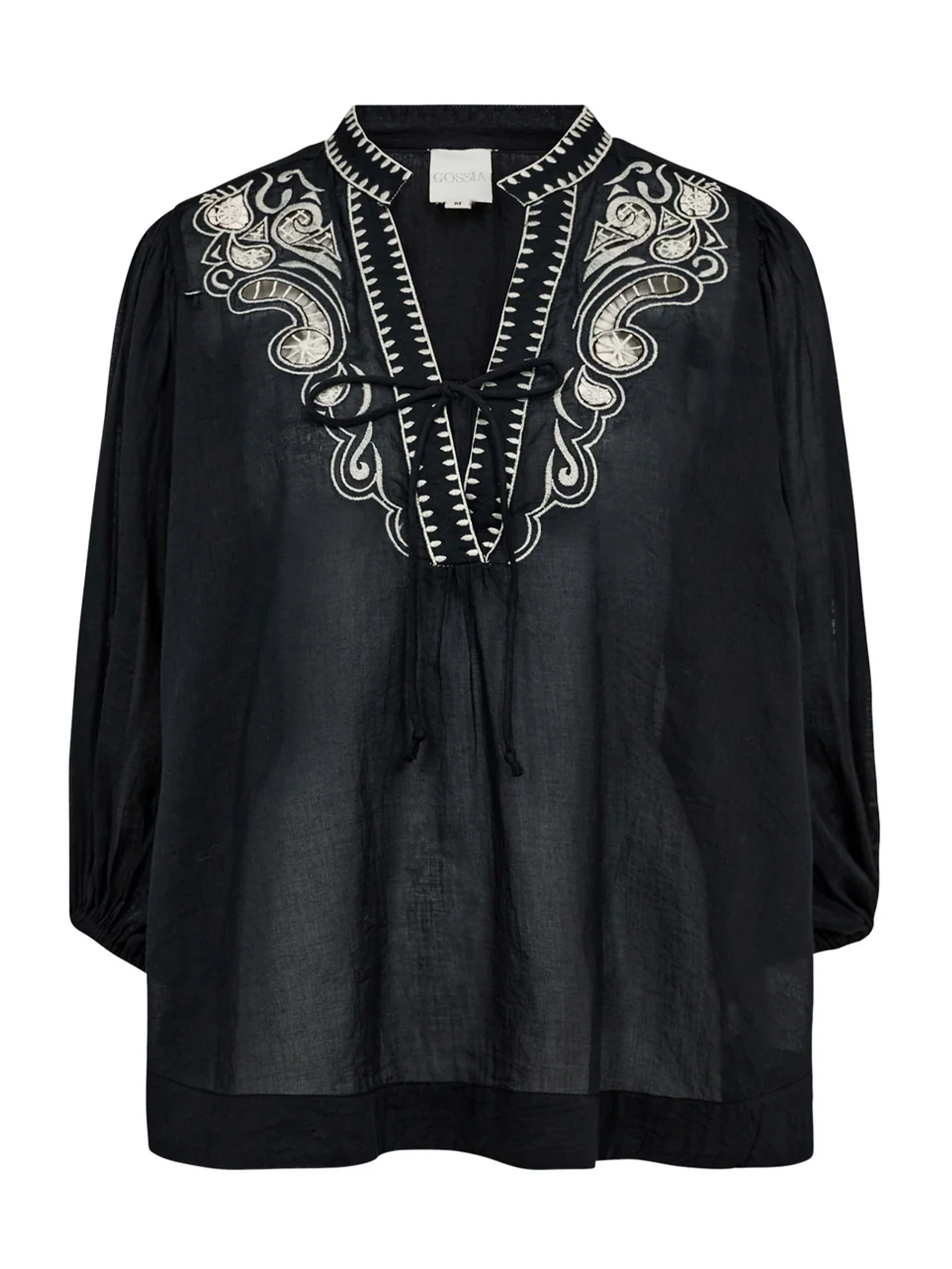 Gossia NouraGO Blouse Bluser Black-Creme