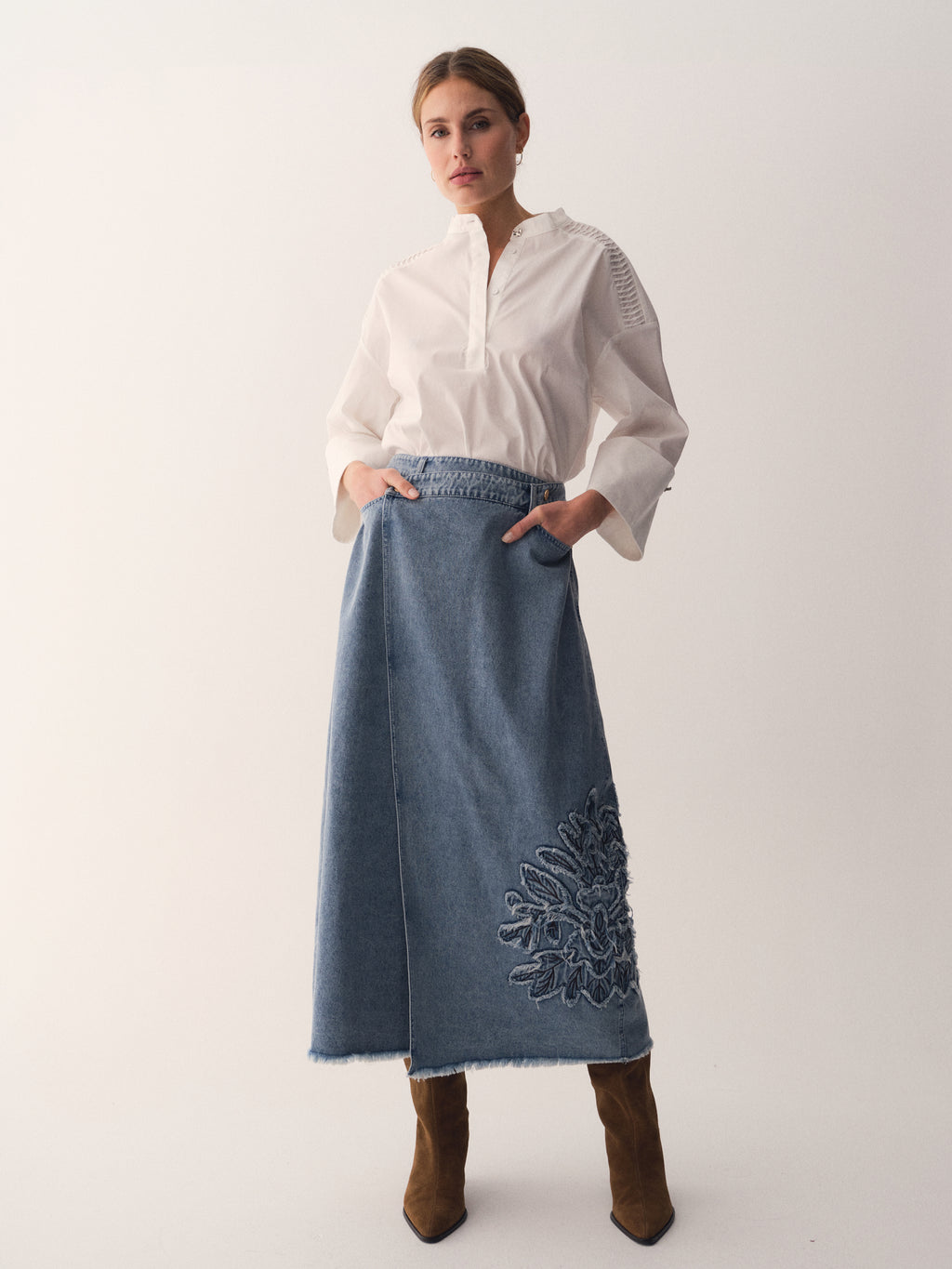 Gossia NukaGO Dia Skirt Skirts Denim Blue