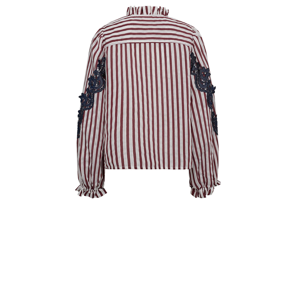 Gossia OlineGO Mai Blouse Bluser Wine Striped