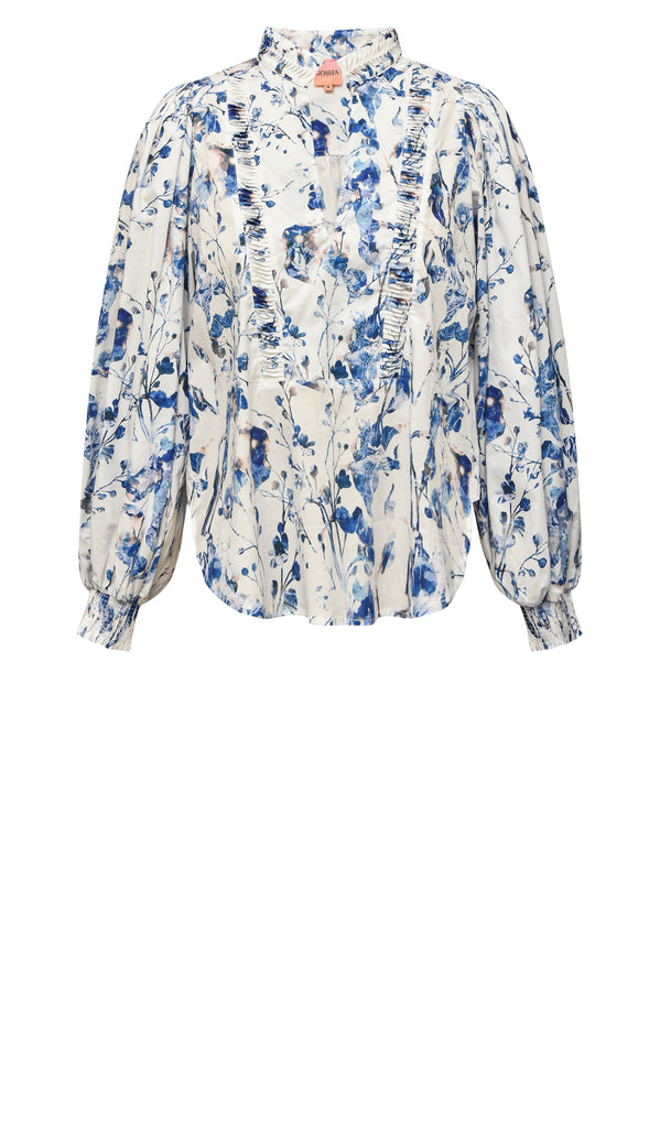 Gossia PerlineGO Blouse Bluser Blue Garden