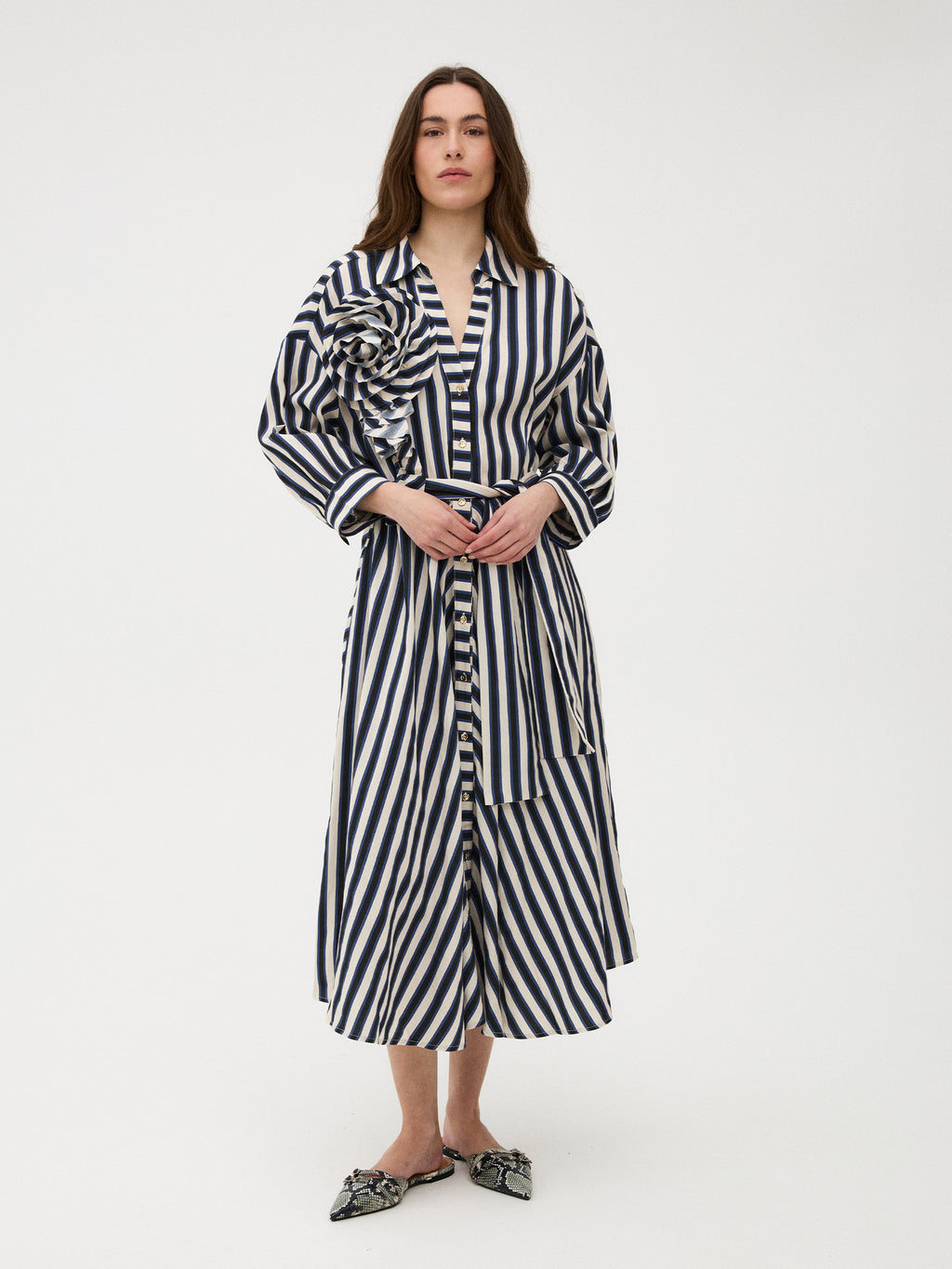 Gossia PiperGO Dress Dresses Navy Creme Stripes
