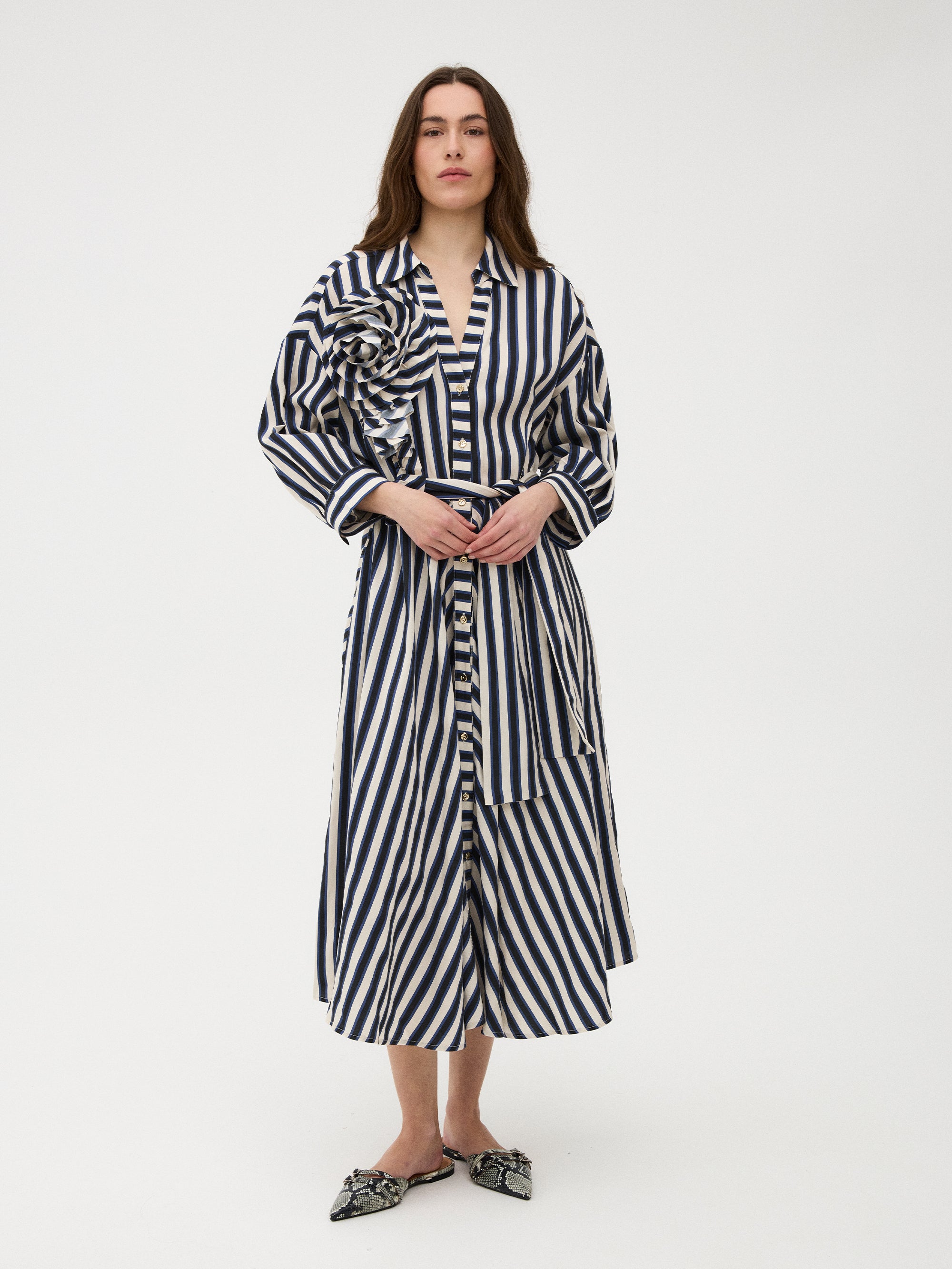 Gossia PiperGO Dress Dresses Navy Creme Stripes