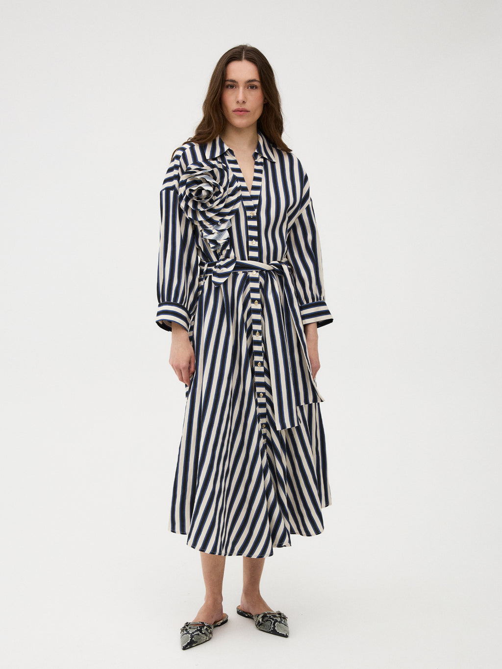 Gossia PiperGO Dress Dresses Navy Creme Stripes
