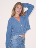 Gossia RosieGO Cardigan Strik Cardigan Blue Melange