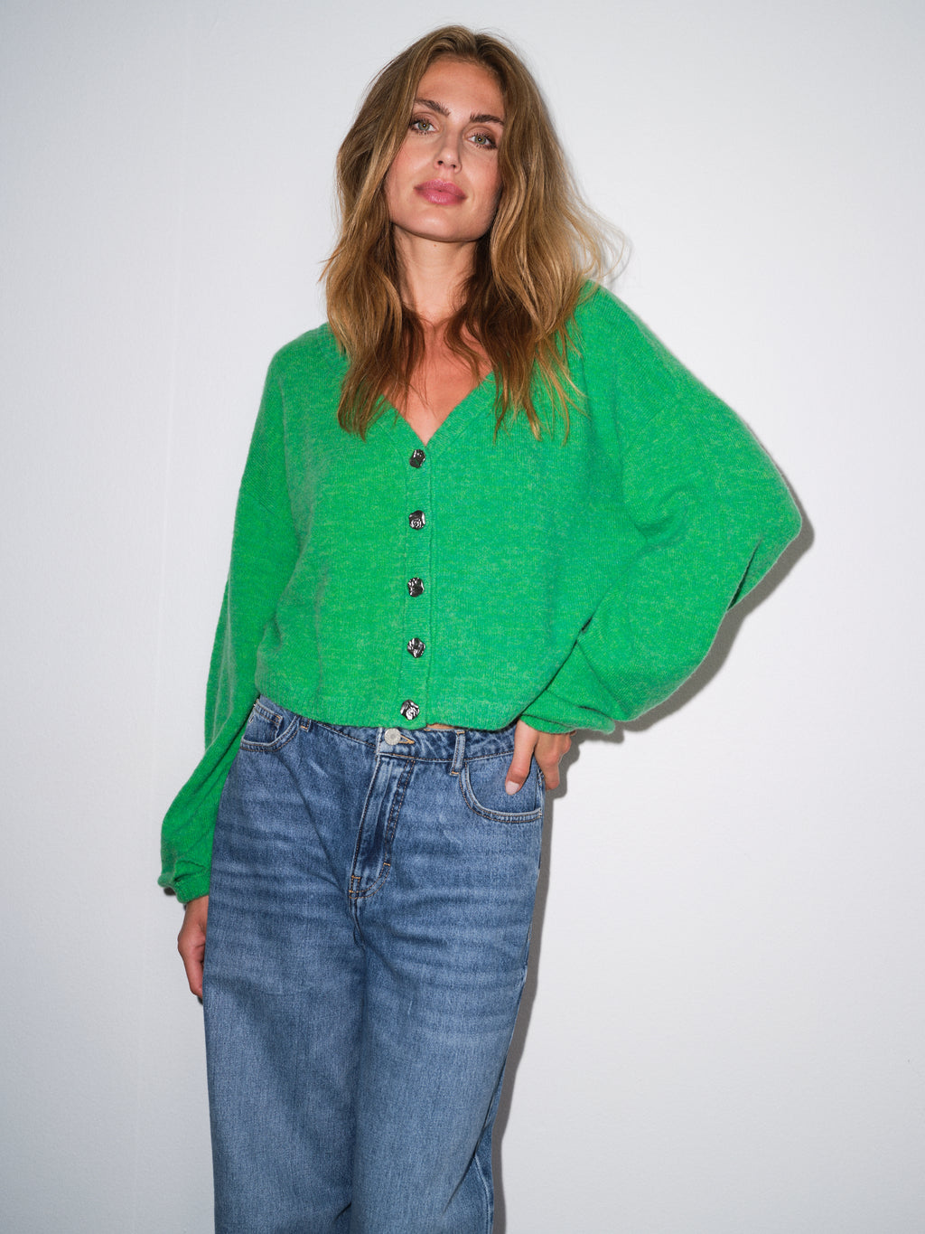 Gossia RosieGO Cardigan Strik Cardigan Green