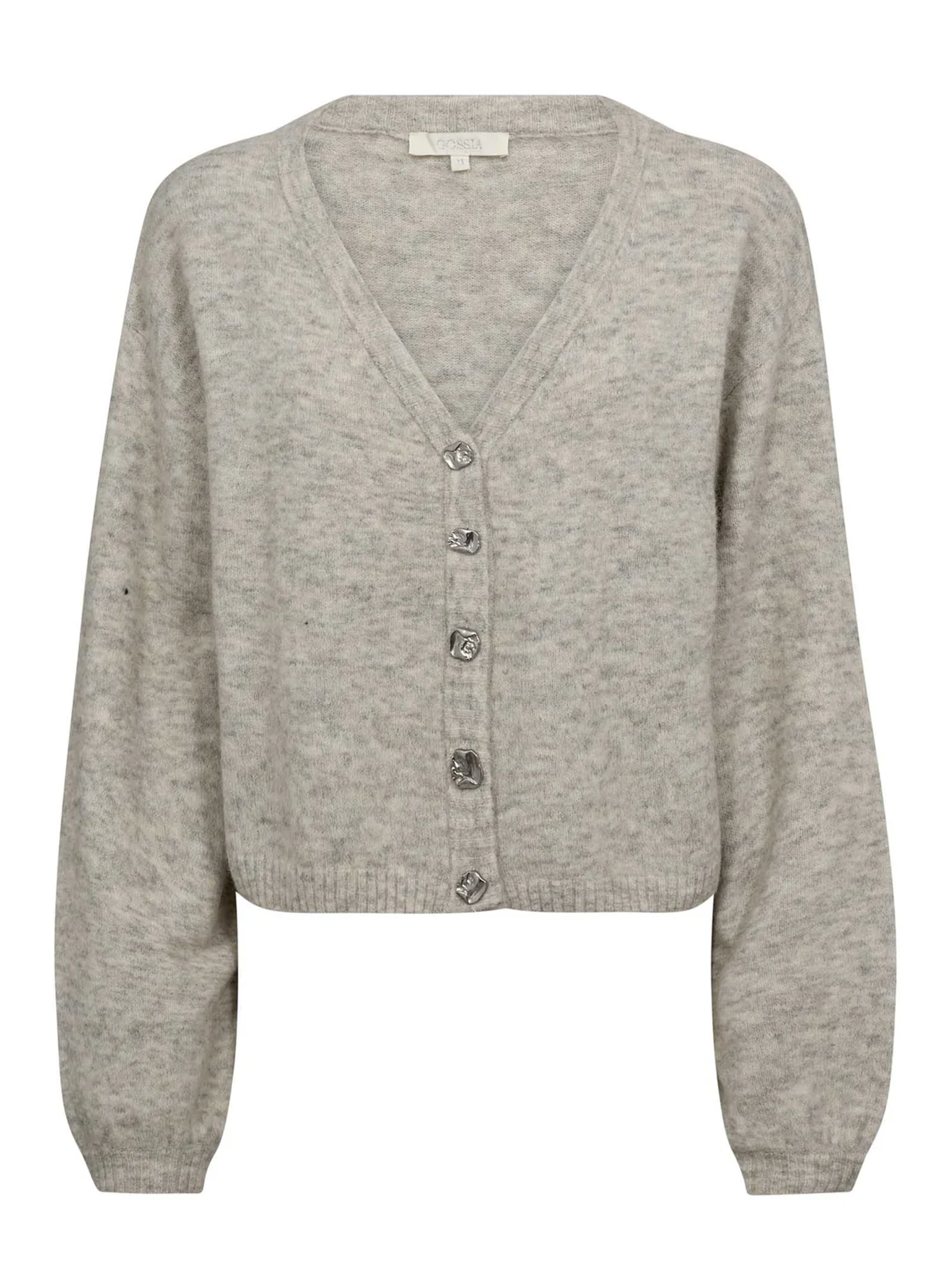 Gossia RosieGO Cardigan Strik Cardigan Light Grey Melange
