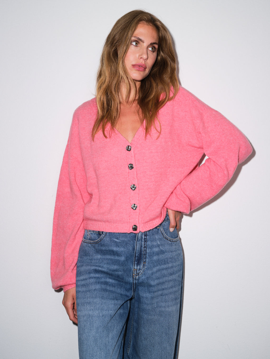 Gossia RosieGO Cardigan Strik Cardigan Pink