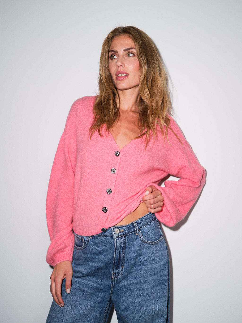 Gossia RosieGO Cardigan Strik Cardigan Pink
