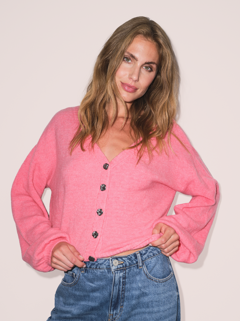 Gossia RosieGO Cardigan Strik Cardigan Pink