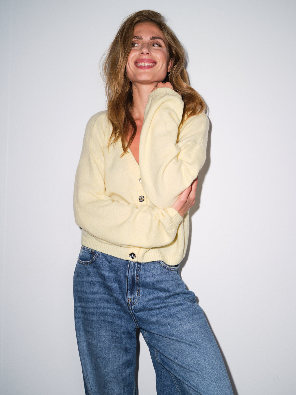 Gossia RosieGO Cardigan Strik Cardigan Soft Lemon