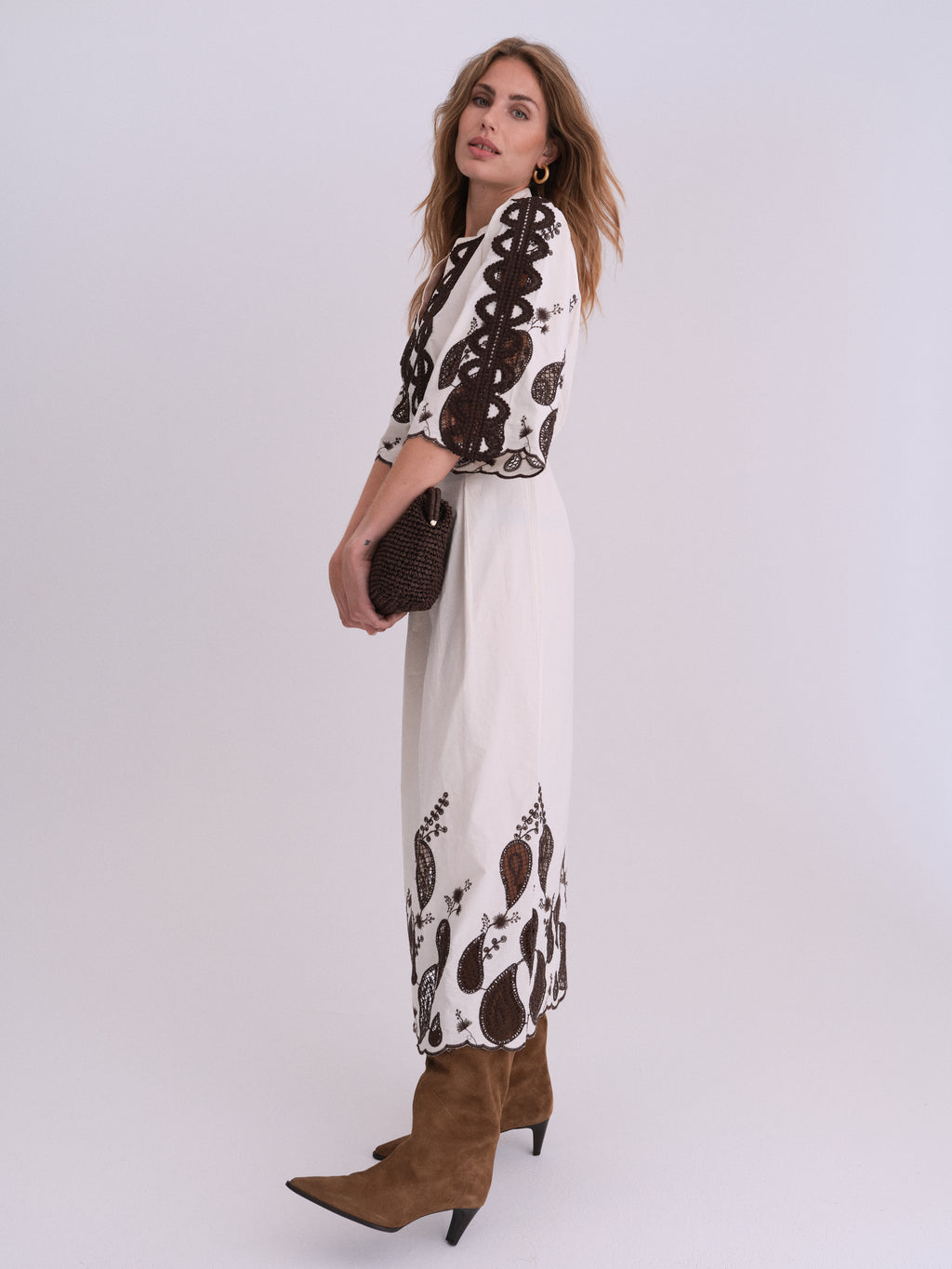 Gossia SafinaGO Dress Dresses Creme - Brown