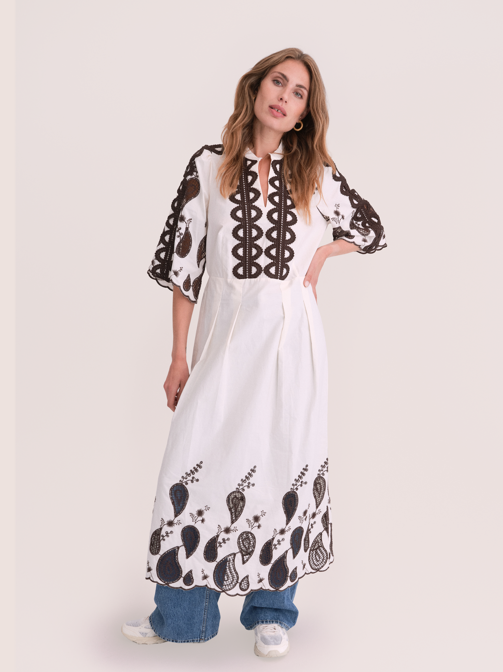 Gossia SafinaGO Dress Dresses Creme - Brown