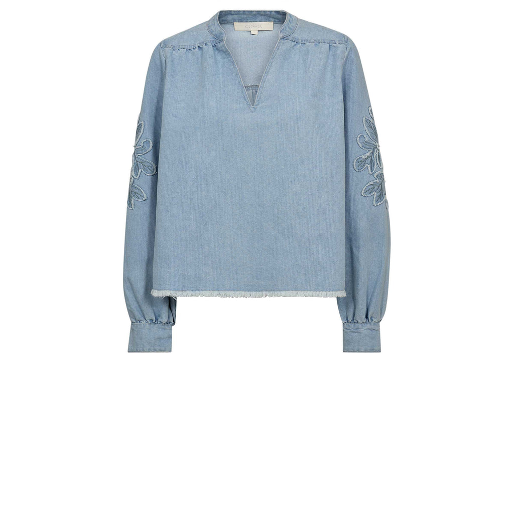 Gossia SalomaGO Blouse Bluser Light Blue Denim