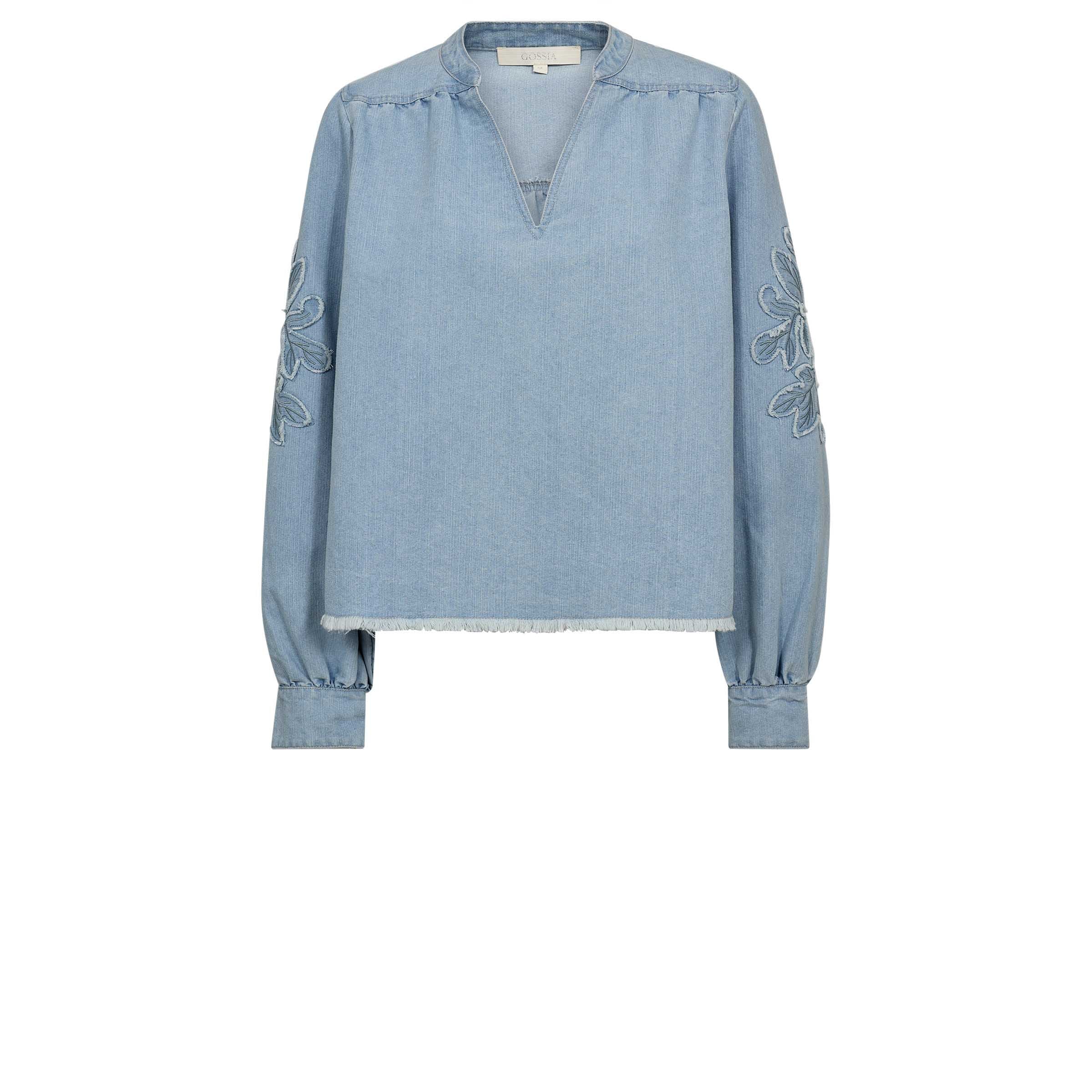 Gossia SalomaGO Blouse Bluser Light Blue Denim