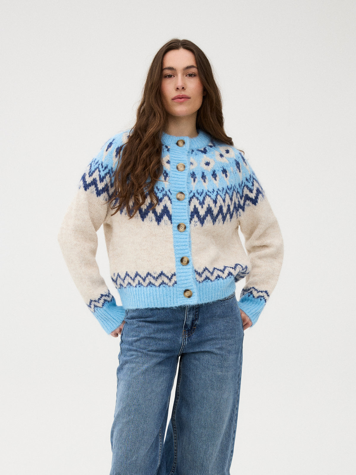 Gossia SoleGO Cardigan Strik Cardigan Blue Mix