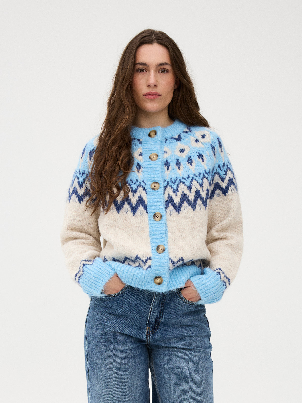 Gossia SoleGO Cardigan Strik Cardigan Blue Mix