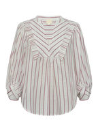 Gossia SophiaGO Daimi Mo Blouse Bluser Rosa - Creme Stripes