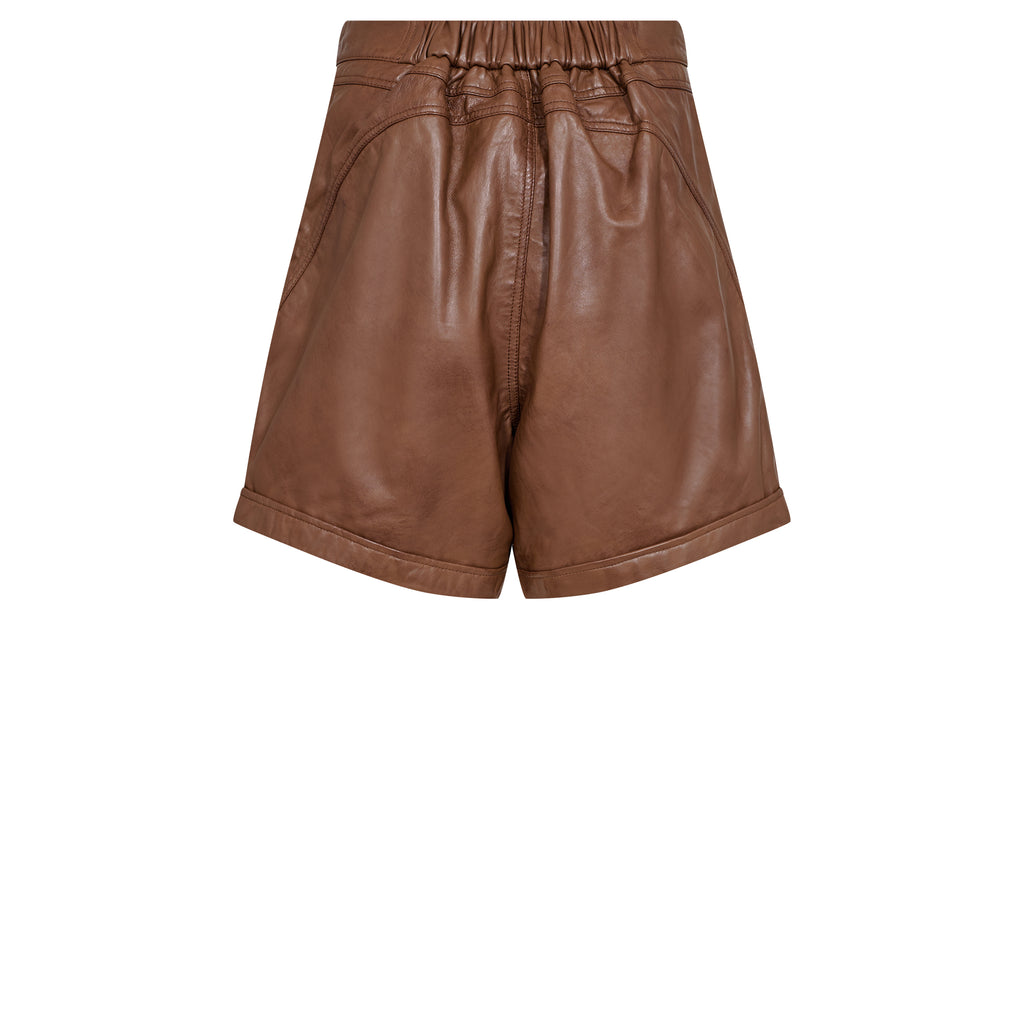 Gossia ThillaGO Leather Shorts Shorts Cognac
