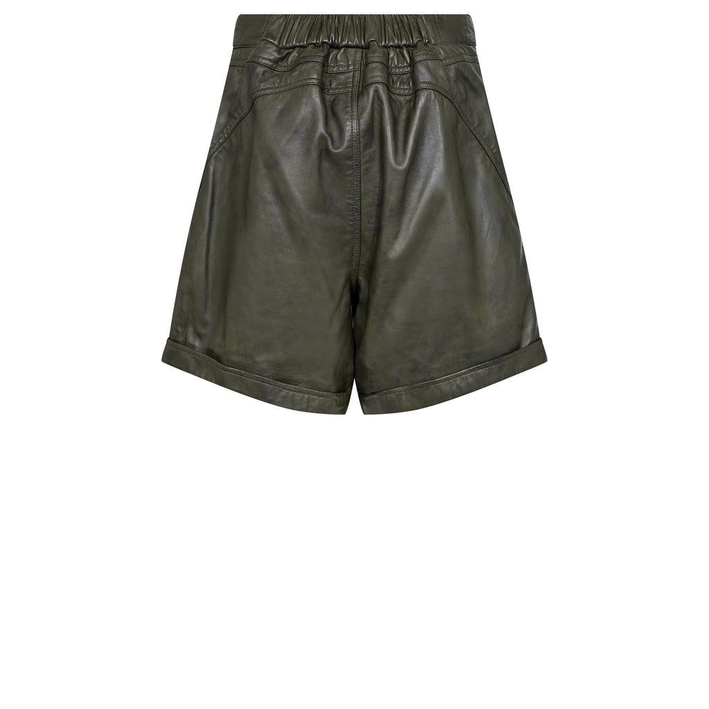 Gossia ThillaGO Leather Shorts Shorts Dark Army