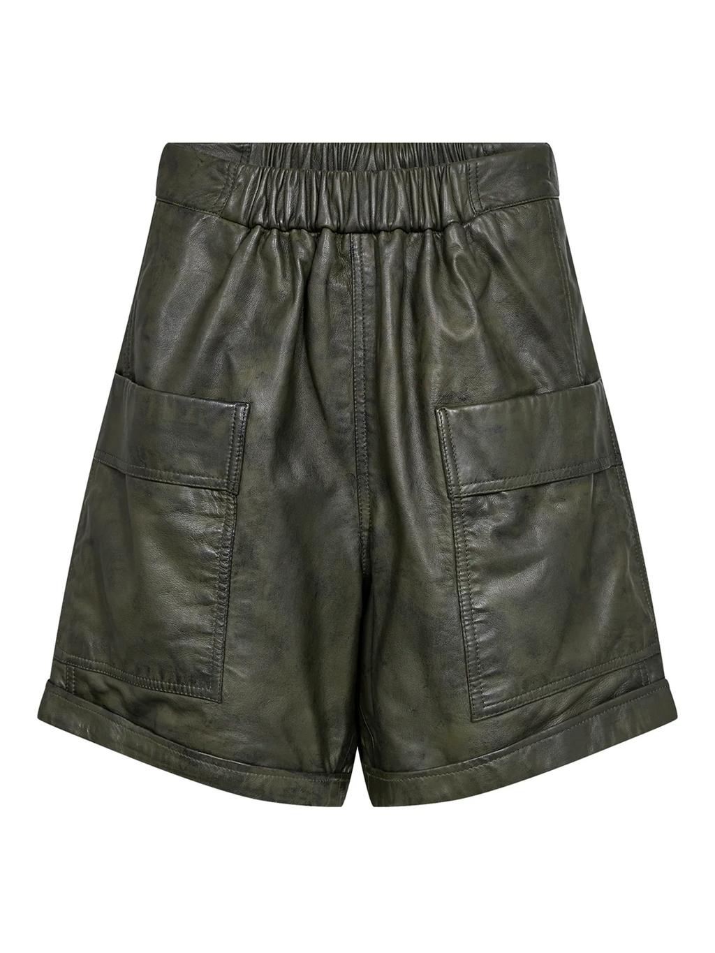 Gossia ThillaGO Leather Shorts Shorts Dark Army